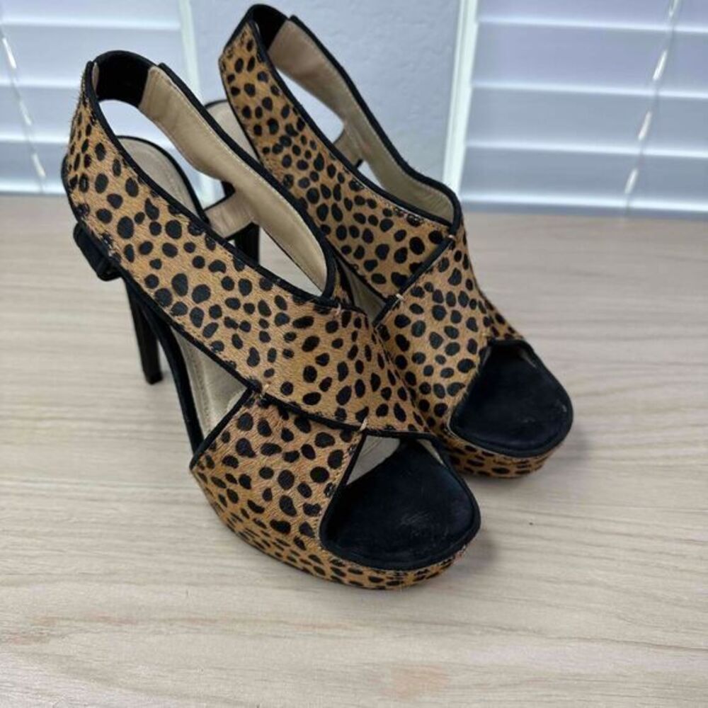 Diane Von Furstenberg Shoes Womens Size 7.5 Brown Cheetah Print Stiletto‎ Heels